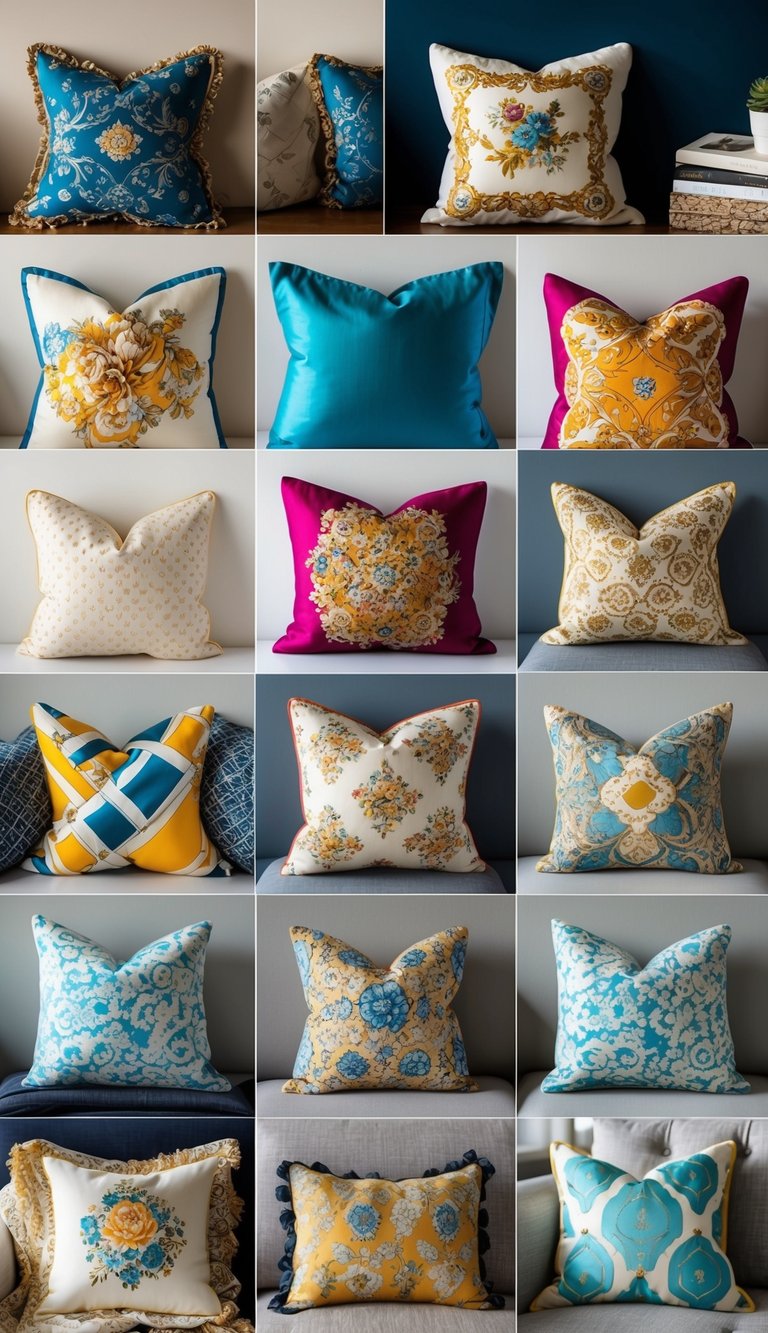 Vintage scarves are being transformed into pillow covers in 25 creative ways, adding a unique touch to home decor