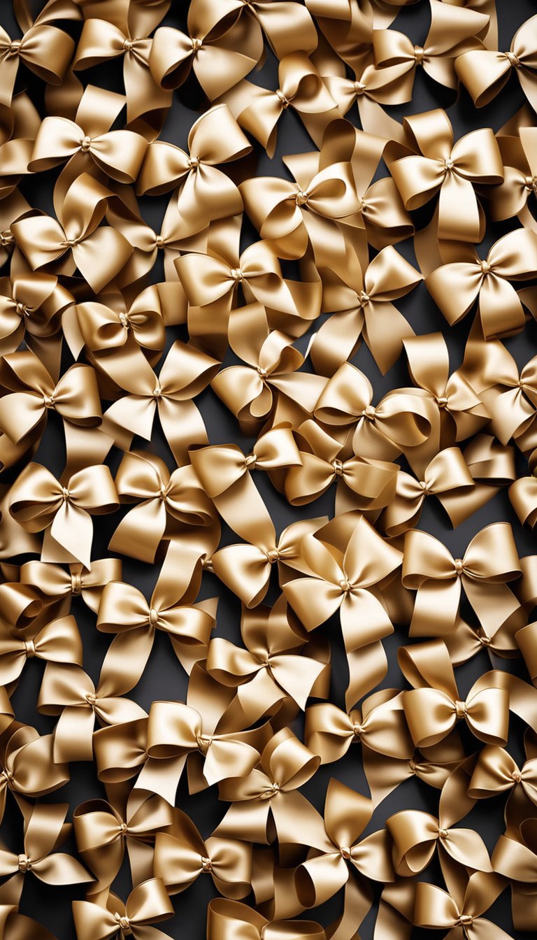 A collection of 30 elegant ribbon bow designs for Christmas phone wallpapers