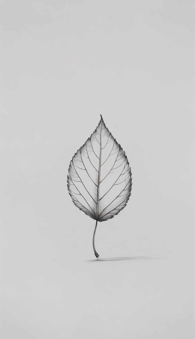 A single leaf gently falling against a plain background