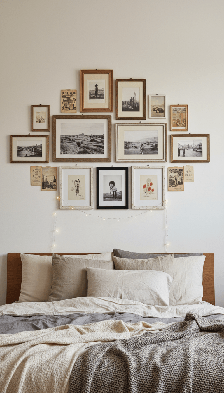 DIY Gallery Wall with Personal Photos and Prints