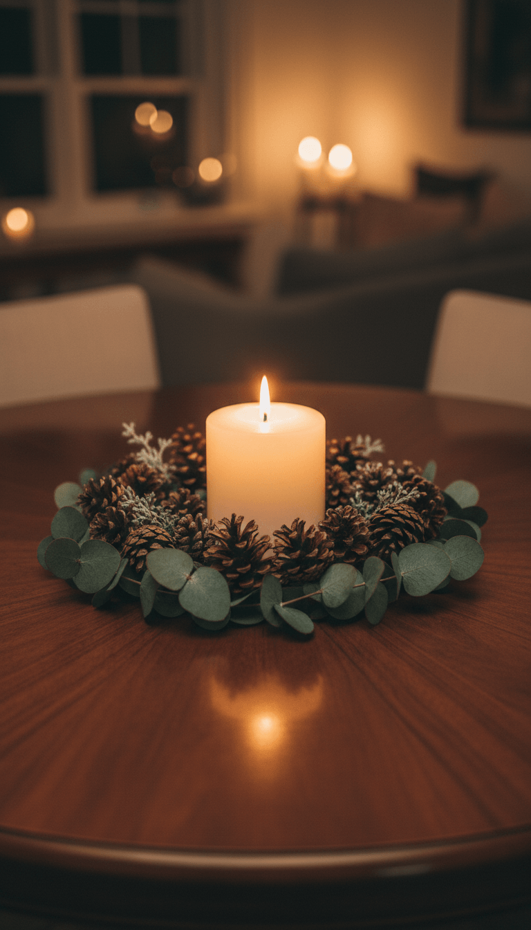 Pine Cone Candle Ring