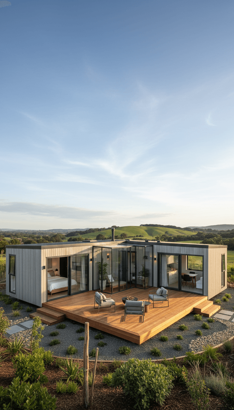 Modular Tiny House With Expandable Pods