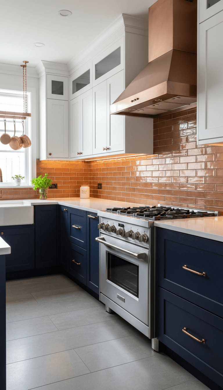 Copper Backsplashes and Wall Details