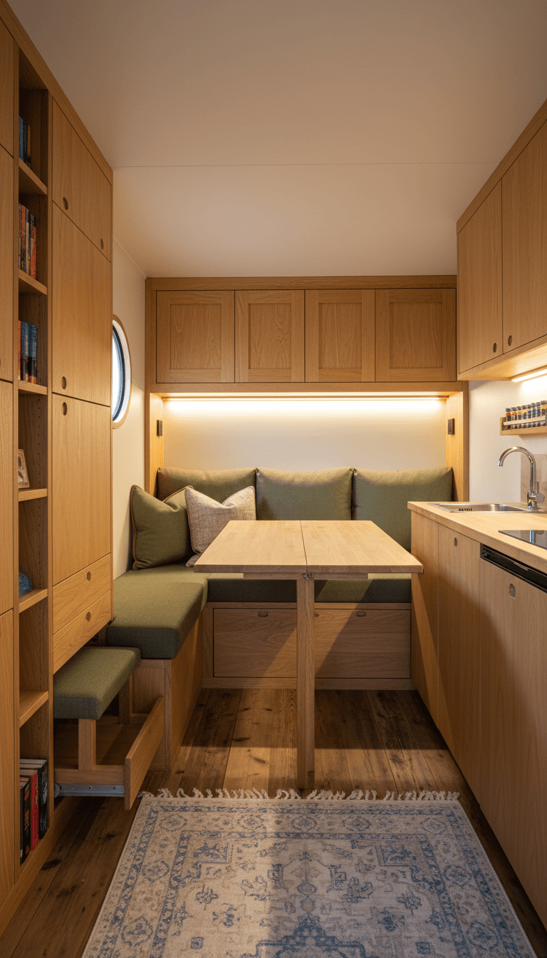 Cabin With Fold-Out and Multi-Use Features