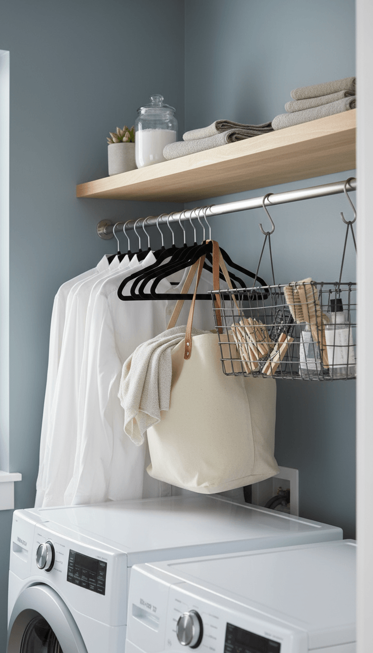 Use Hooks and Rails Instead of Bulky Cabinets