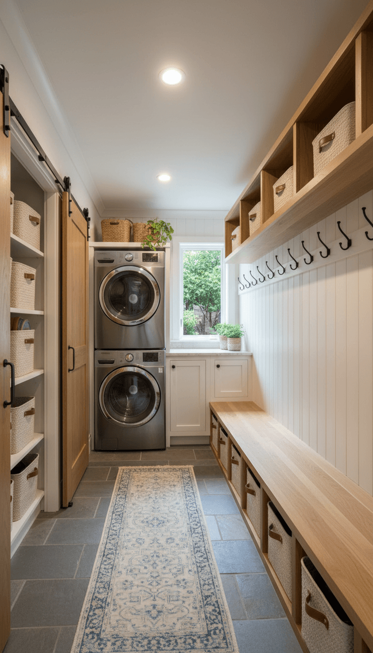 Integrate Laundry with a Mudroom Wall
