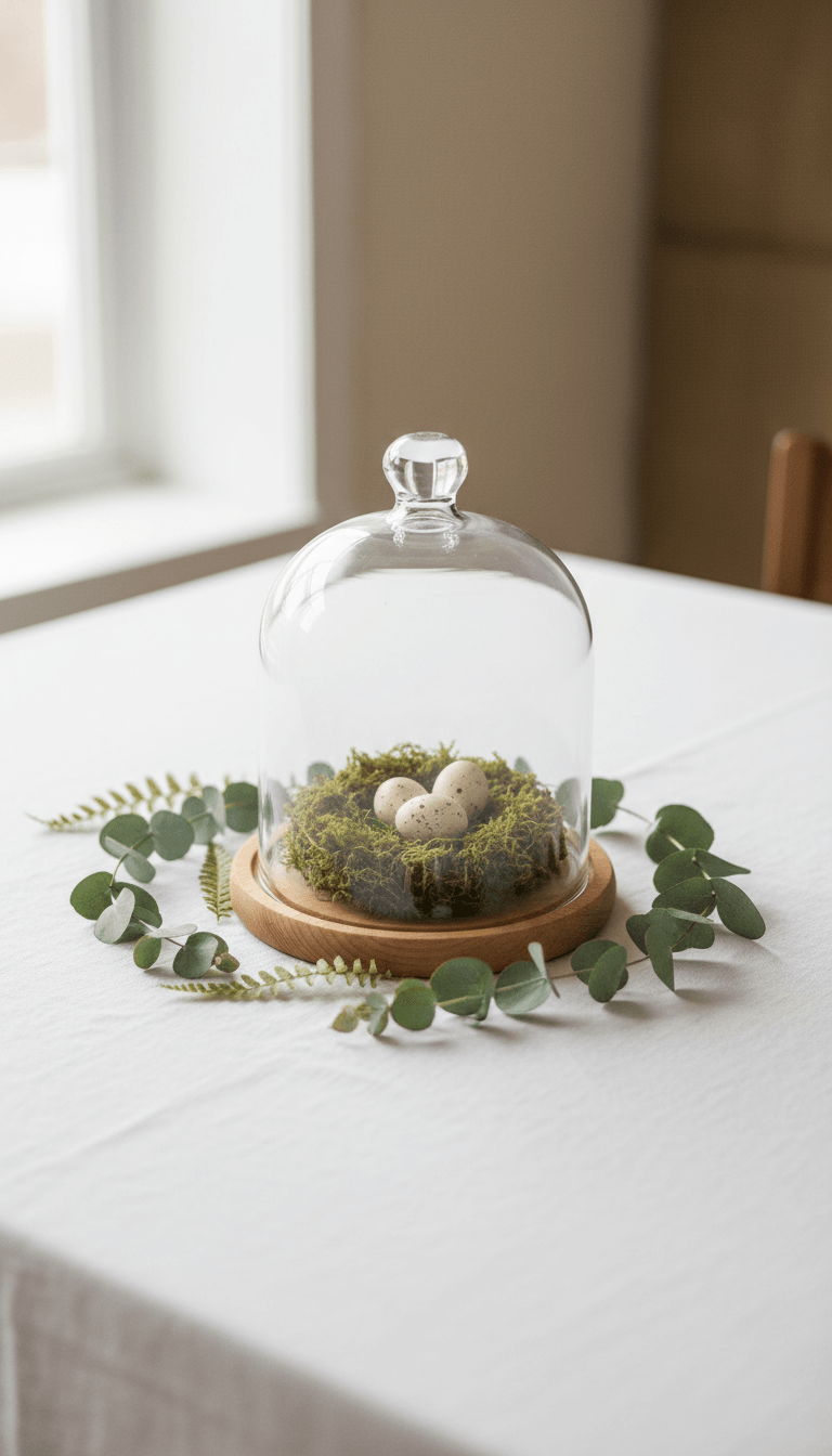 Minimalist Glass Cloche Display