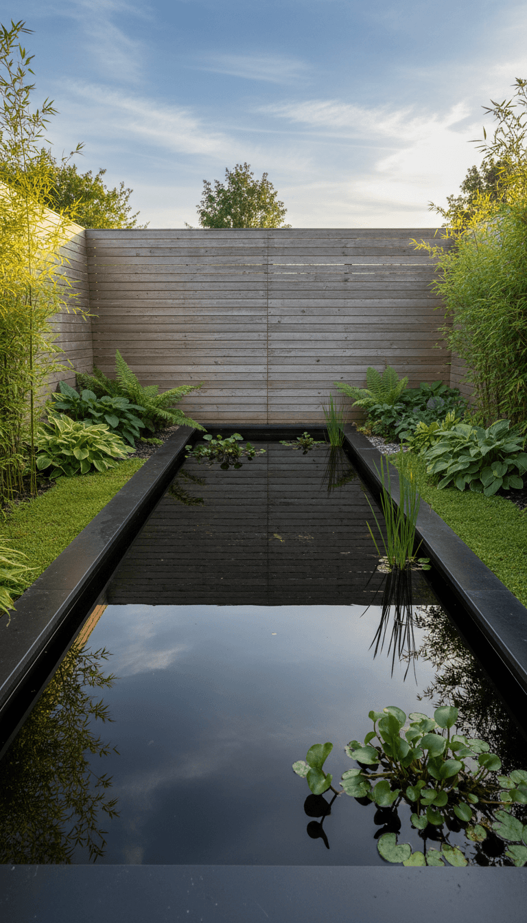 Window-Well Reflecting Pond for Ultra-Small Gardens