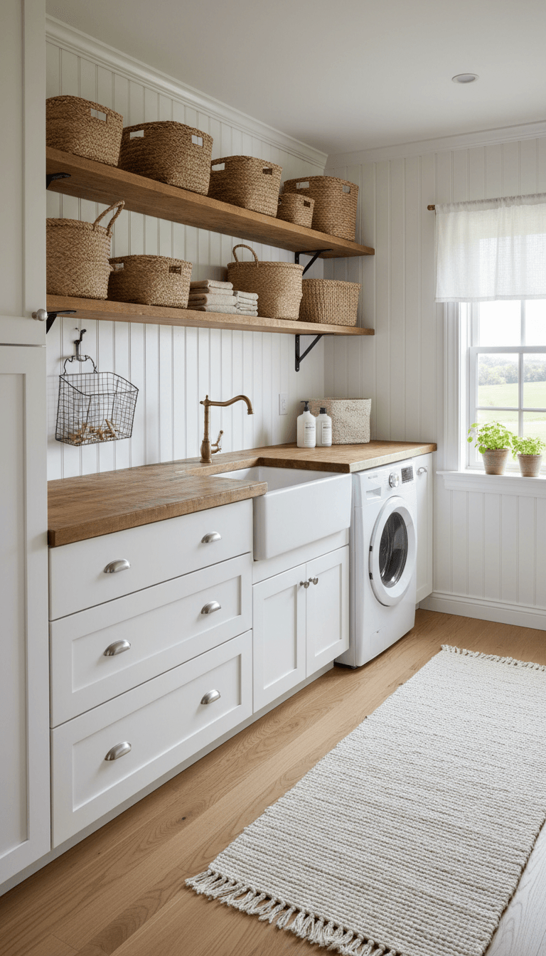 Incorporate Natural Materials and Classic Country Finishes