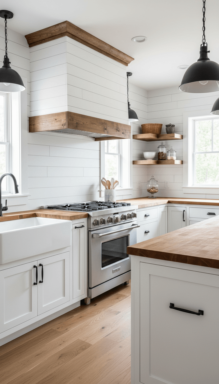 Rustic Farmhouse Shiplap Hood Cover