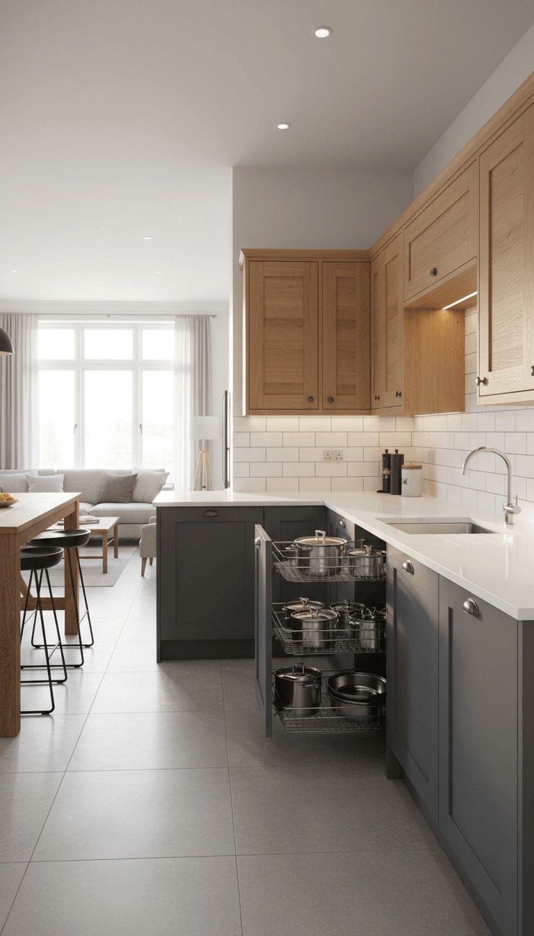 Timeless L-Shaped Modular Kitchen