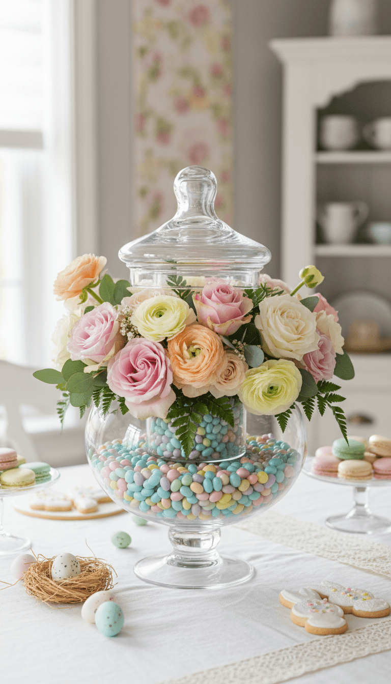 Candy Jar Garden with Jellybean Base