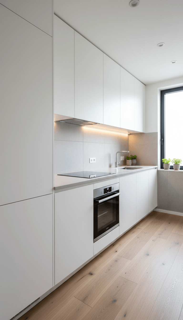 Sleek Straight-Line Modular Kitchen