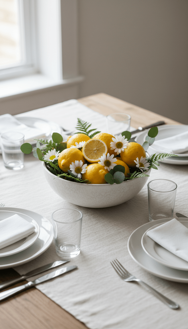 Fresh Fruit and Flower Bowl