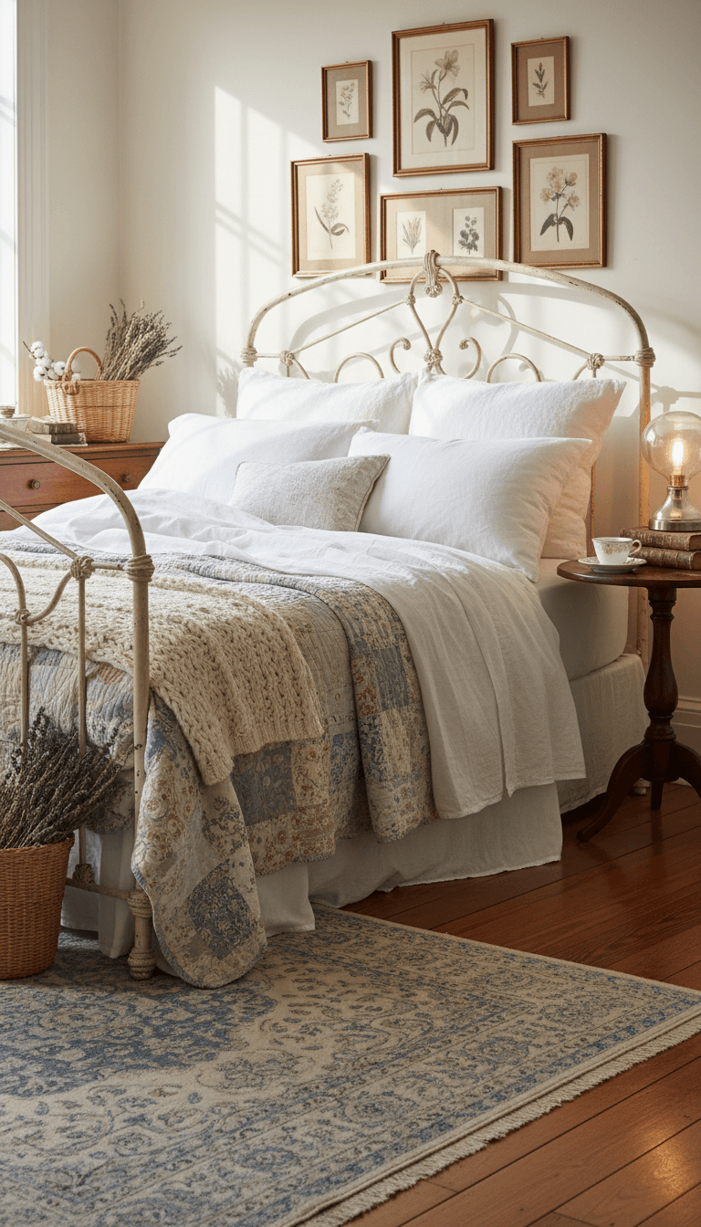 Anchor the Room with a Statement Vintage Bed