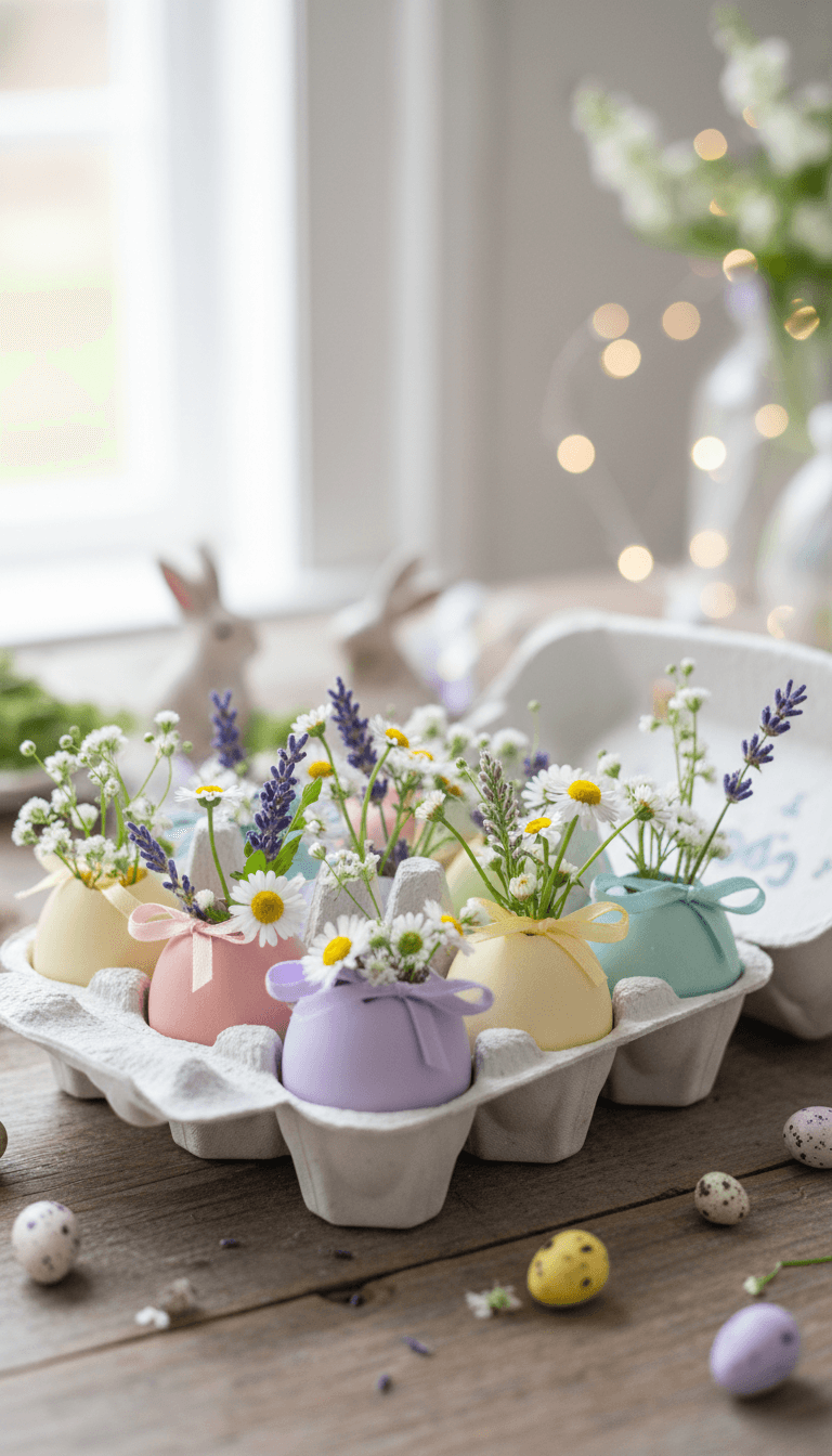 Eggshell Mini Bud Vases