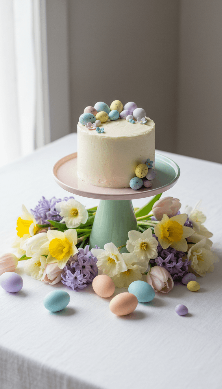 Pastel Pedestal Cake Stand Display