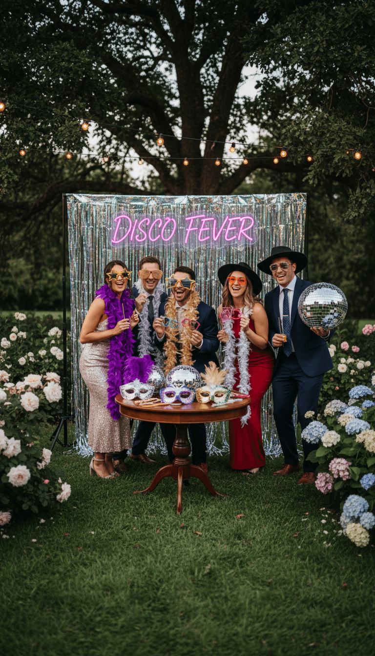 Set Up a Sparkly Disco Photo Booth Corner