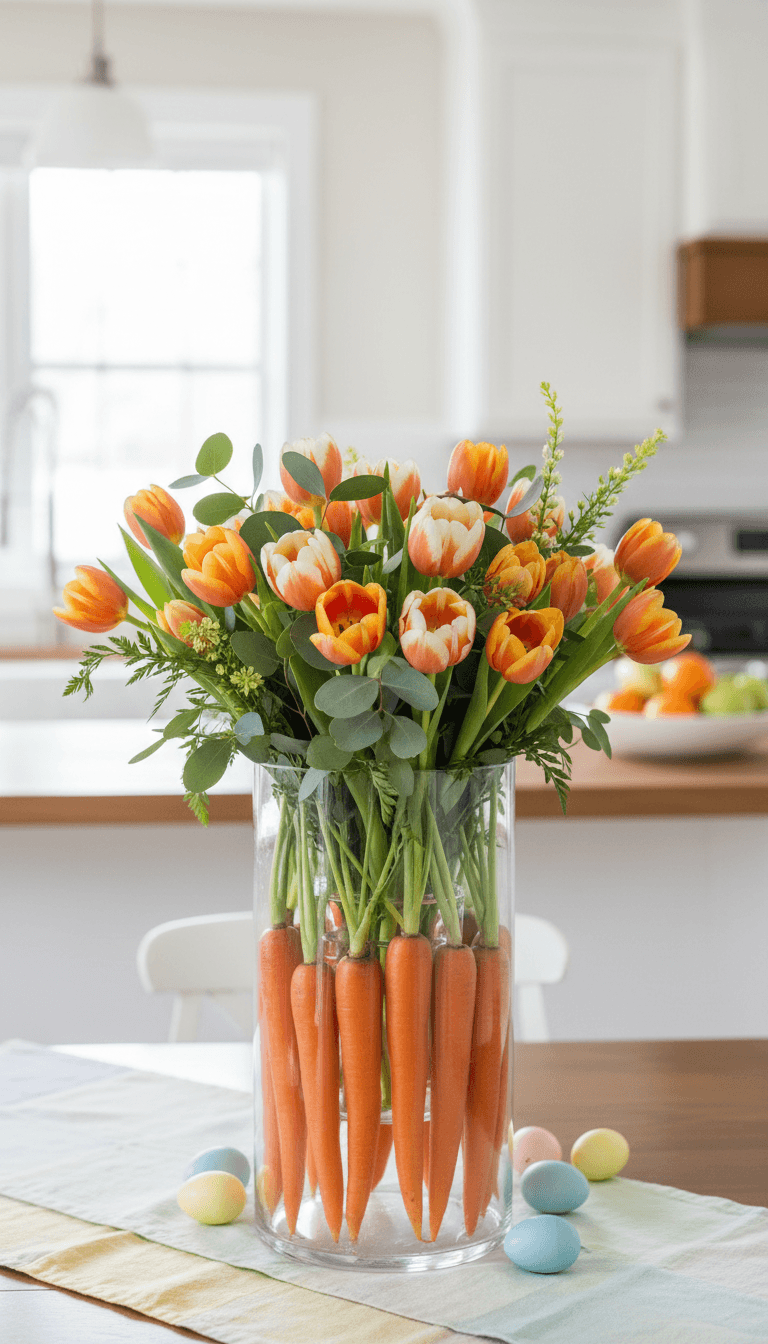 Carrot-Inspired Tulip Vase