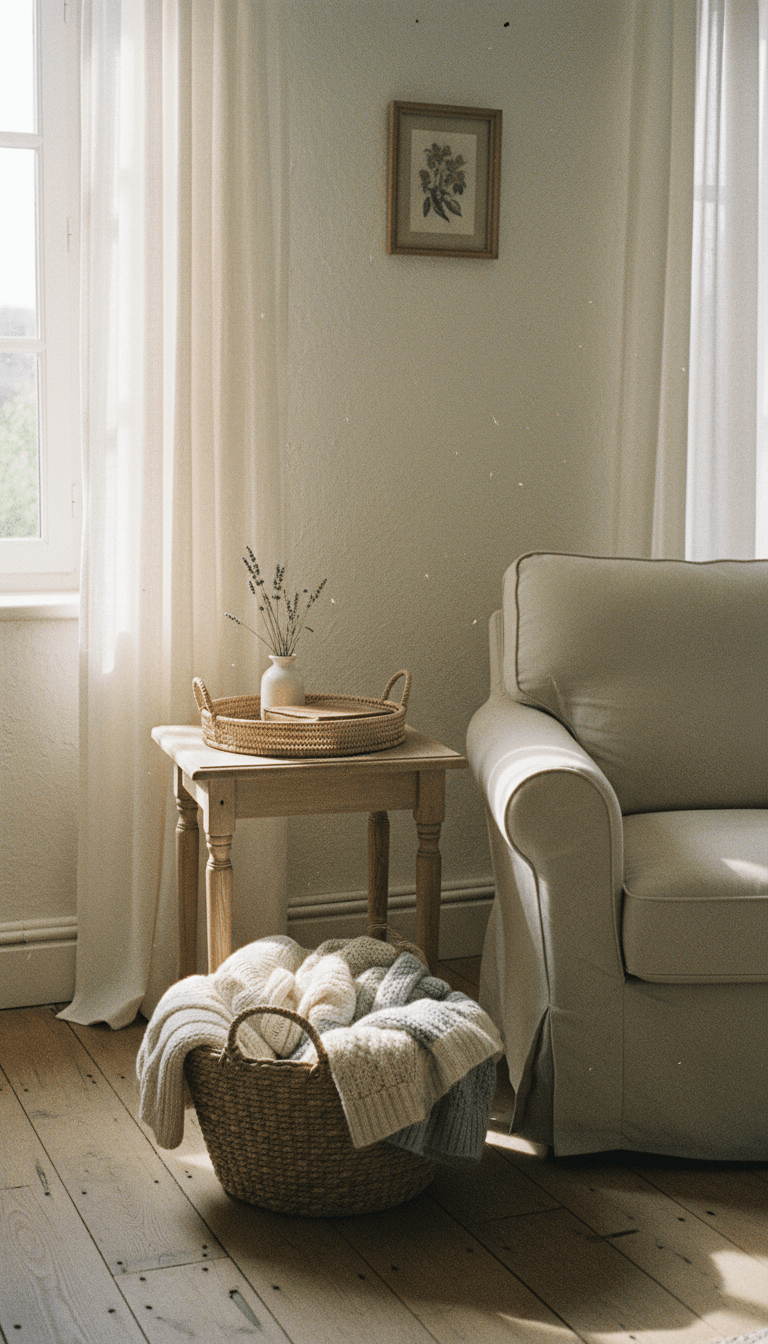 Lighten Up with Woven Baskets and Natural Wood