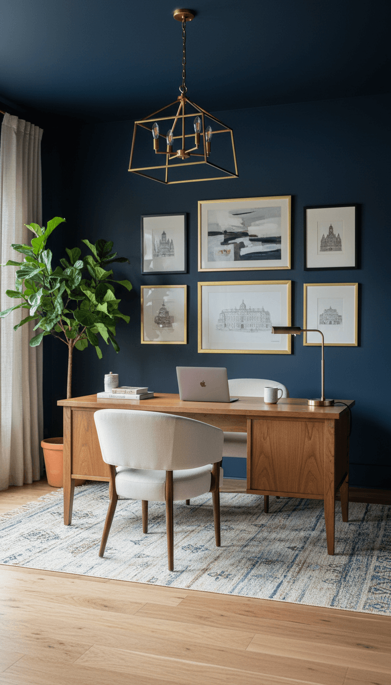 Deep Inky Blues Instead of Muted Greens