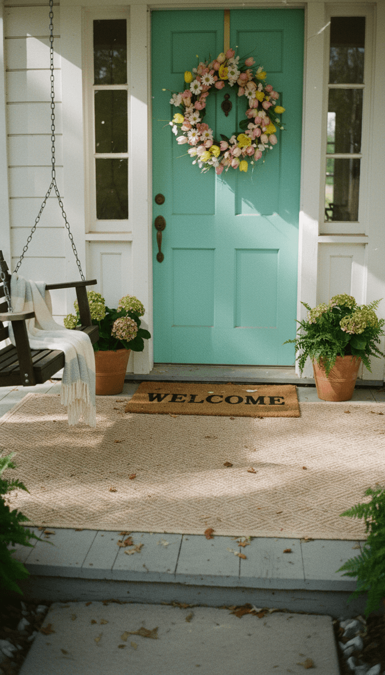 Layer Doormats and Rugs for a Cozy Welcome
