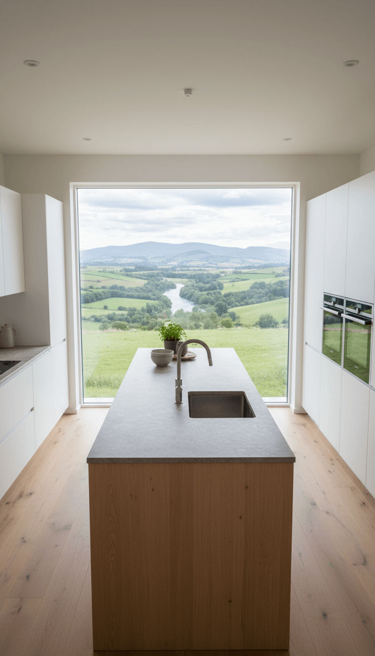 Kitchen Framing a View or Focal Point