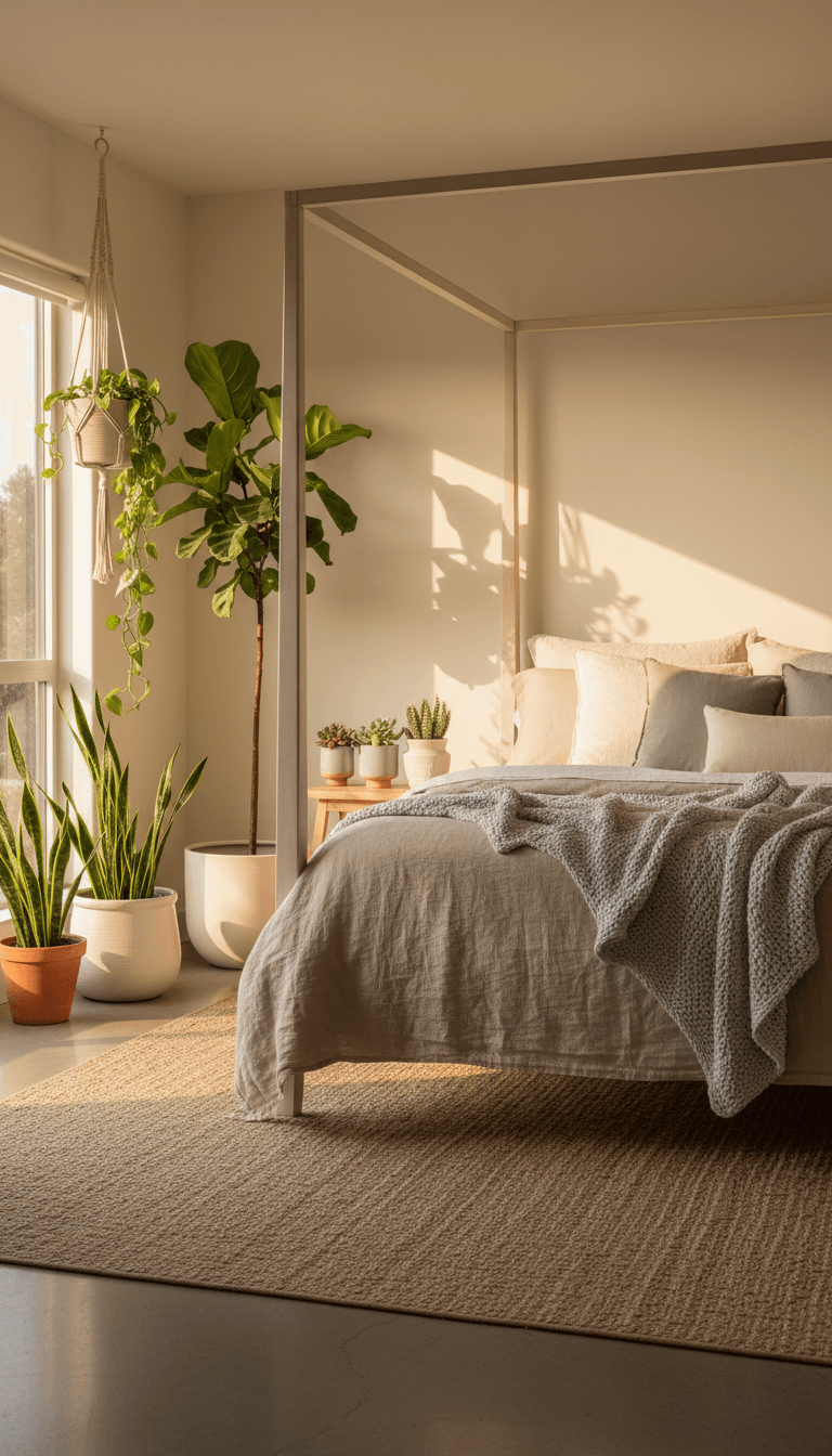 Balance Calm Decor With Plant Colors and Textures