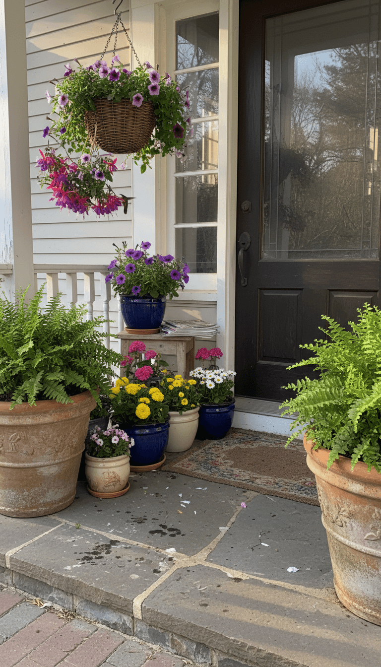 Bring Life to Your Porch with Greenery and Blooms