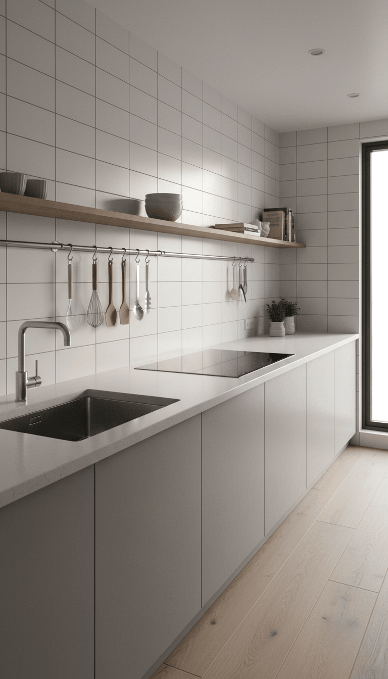 Linear Kitchen With a Long Prep Run