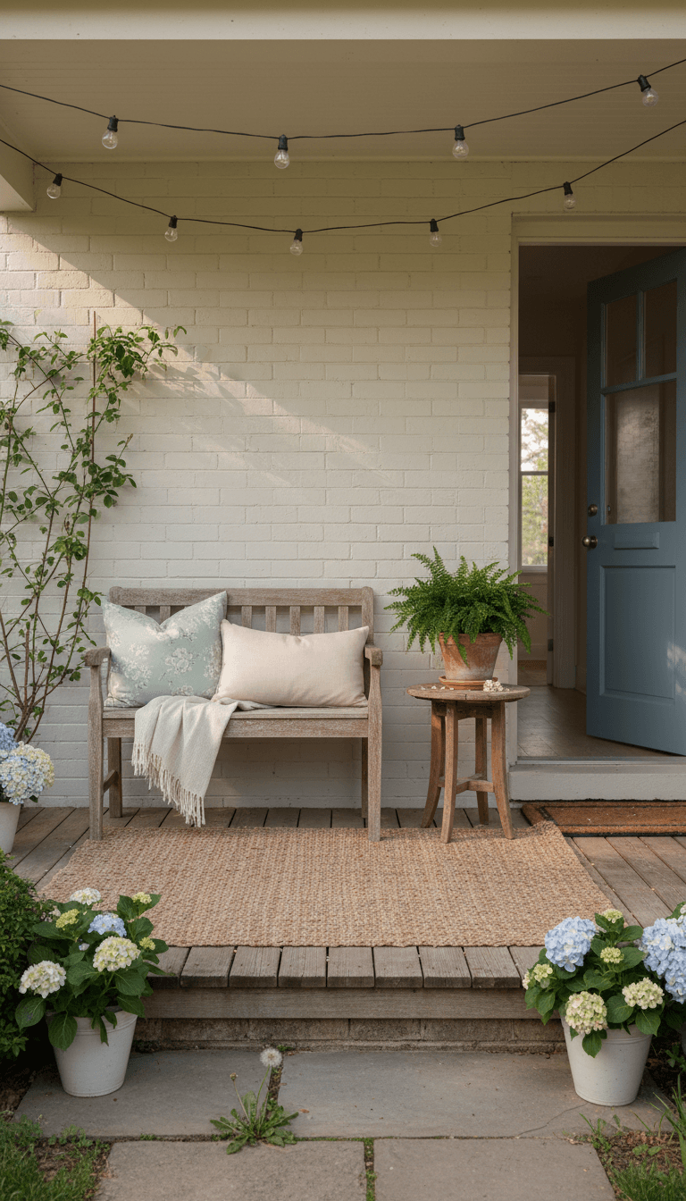 Create a Small Seating Moment, Even on a Tiny Porch