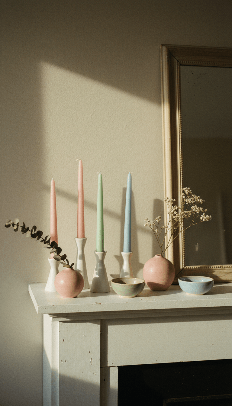 Play with Soft Pastel Candles and Ceramics