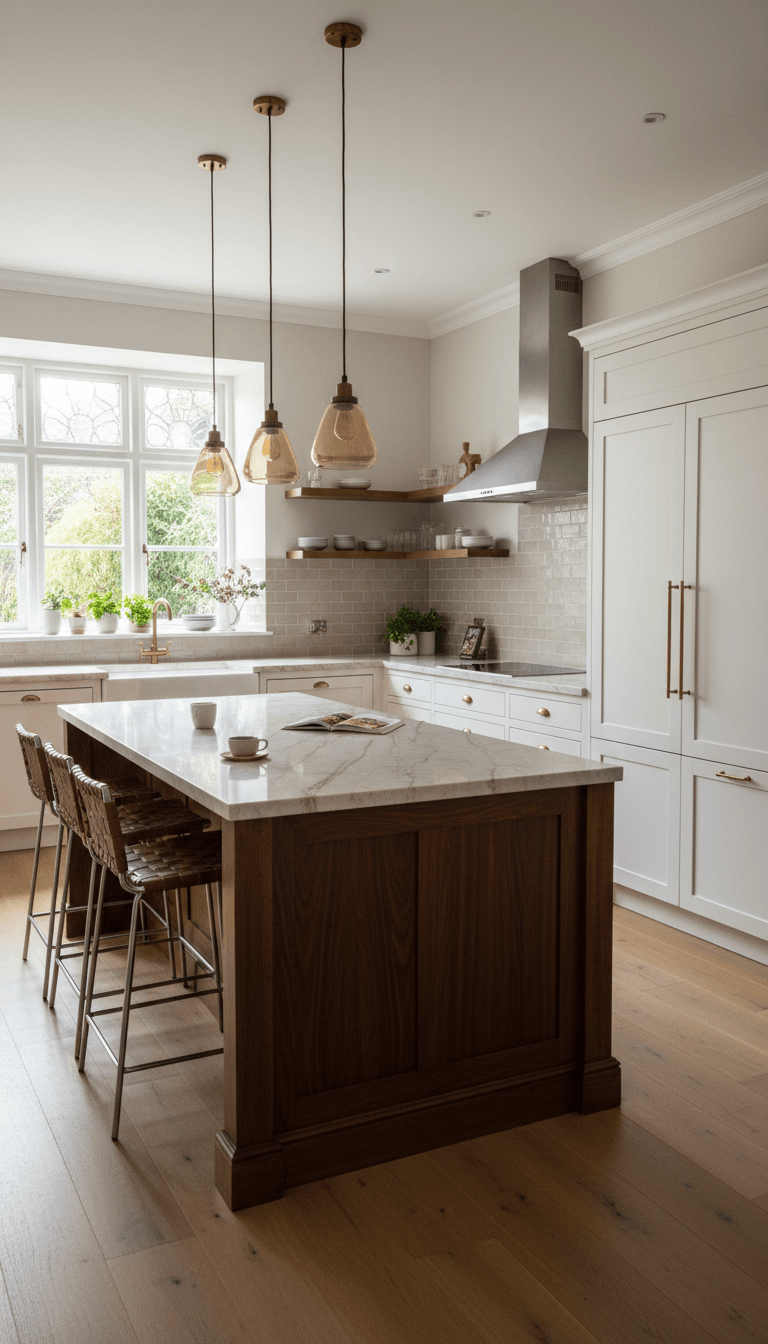 Island-Centered Kitchen for Everyday Gathering