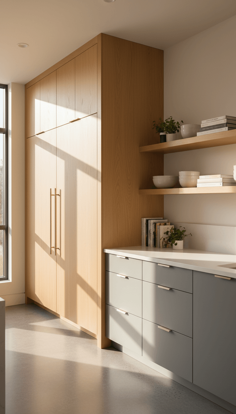 Kitchen With a Hidden Pantry Wall