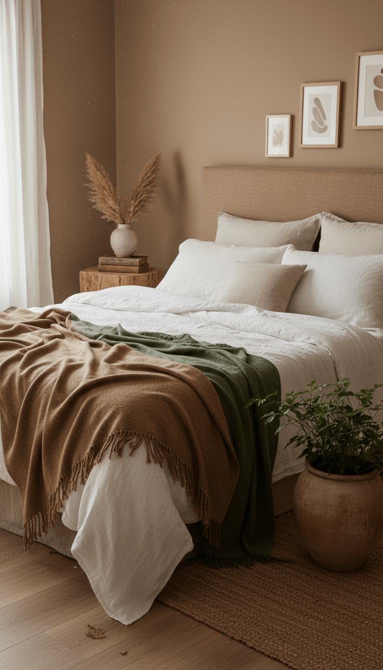 Use Cozy, Earth-Toned Throw Blankets