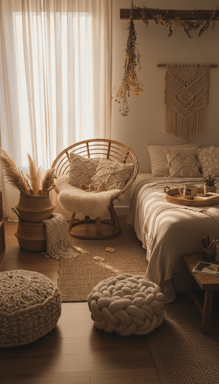 Incorporate Wicker, Rattan, and Natural Textures