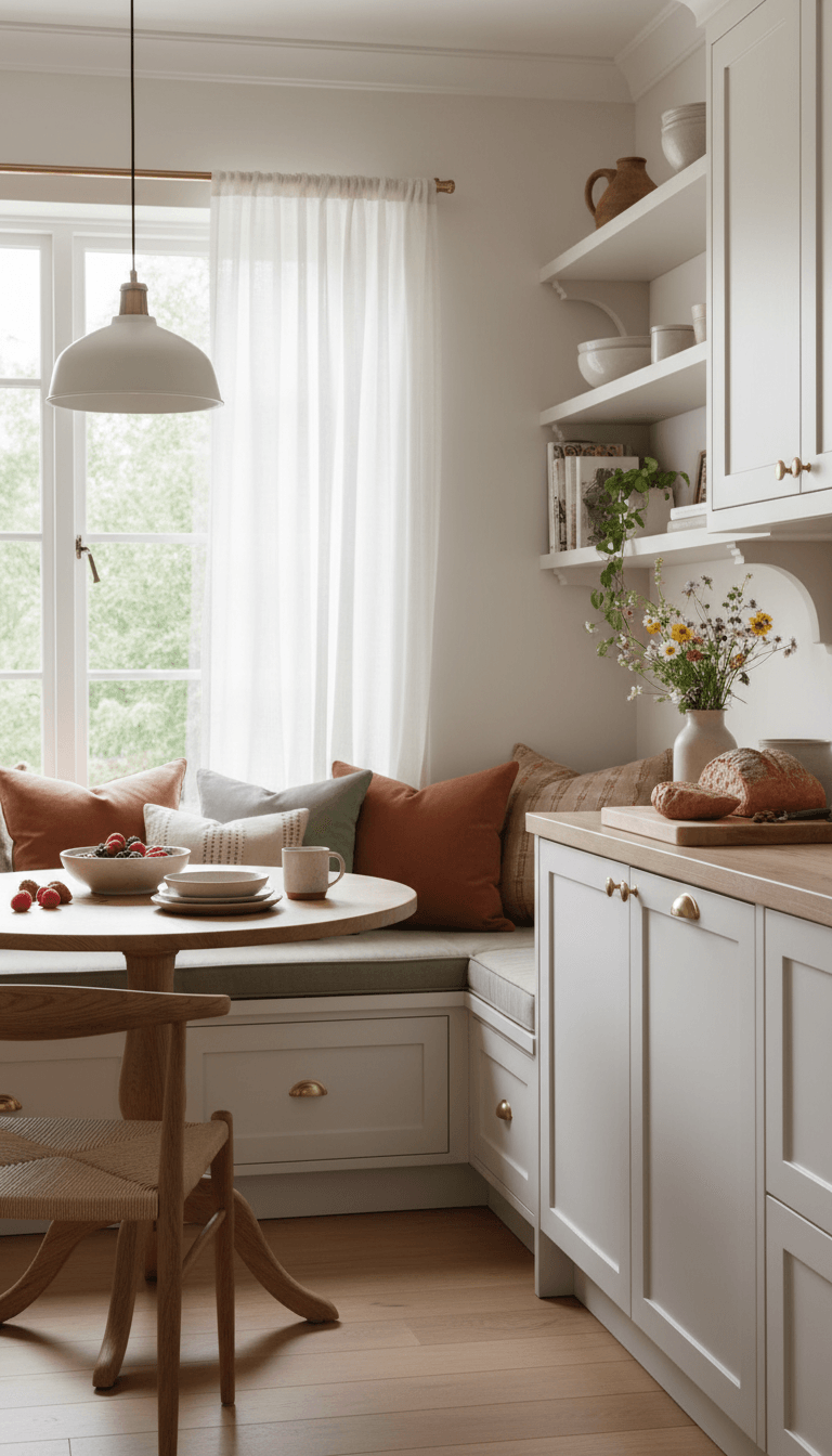 Eat-In Kitchen With a Built-In Bench