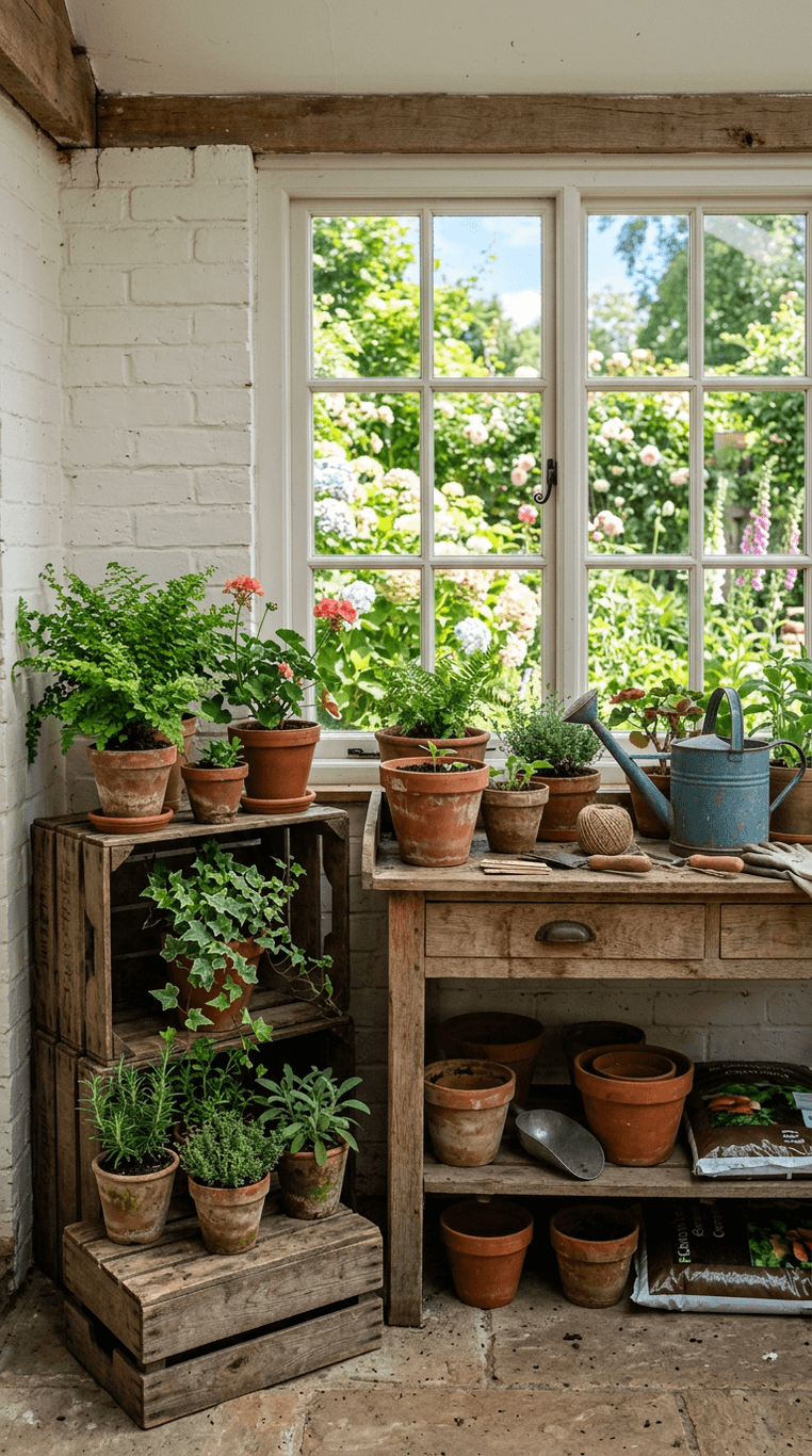 Bring the Garden Indoors with Plants and Vintage Finds
