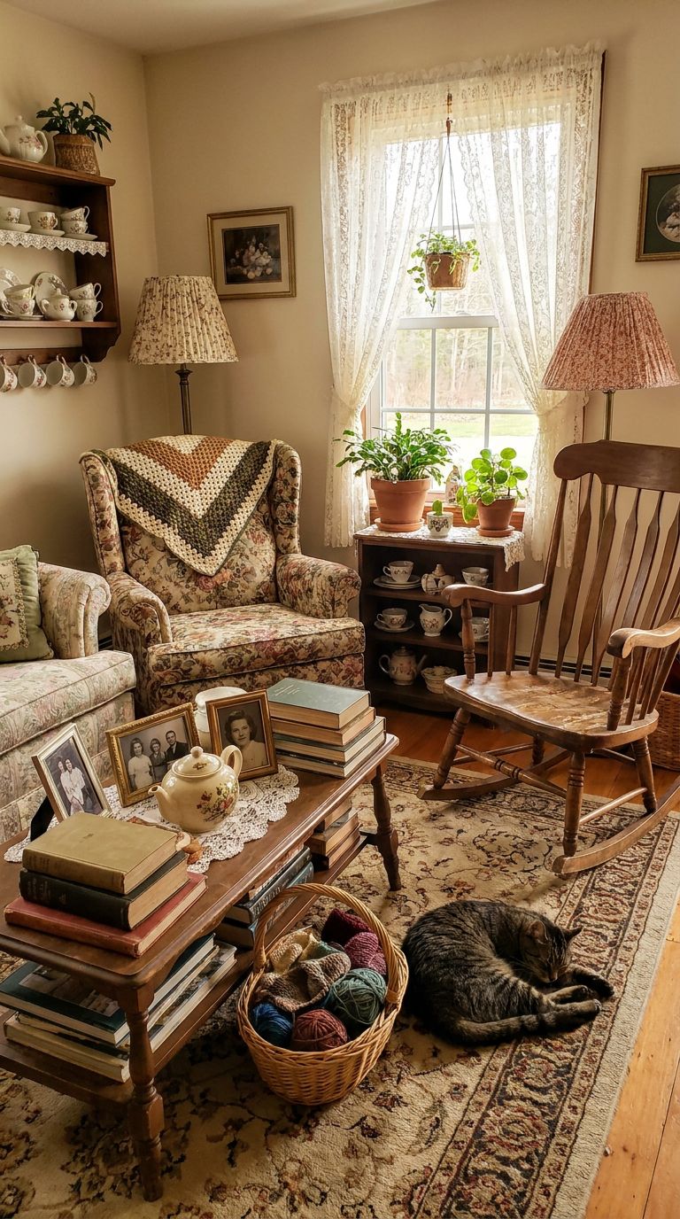 Grandma Core Living Room Ideas That Feel Cosy and Curated