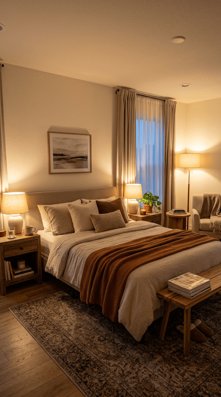 Use Lighting to Create a Soft, Evening Glow